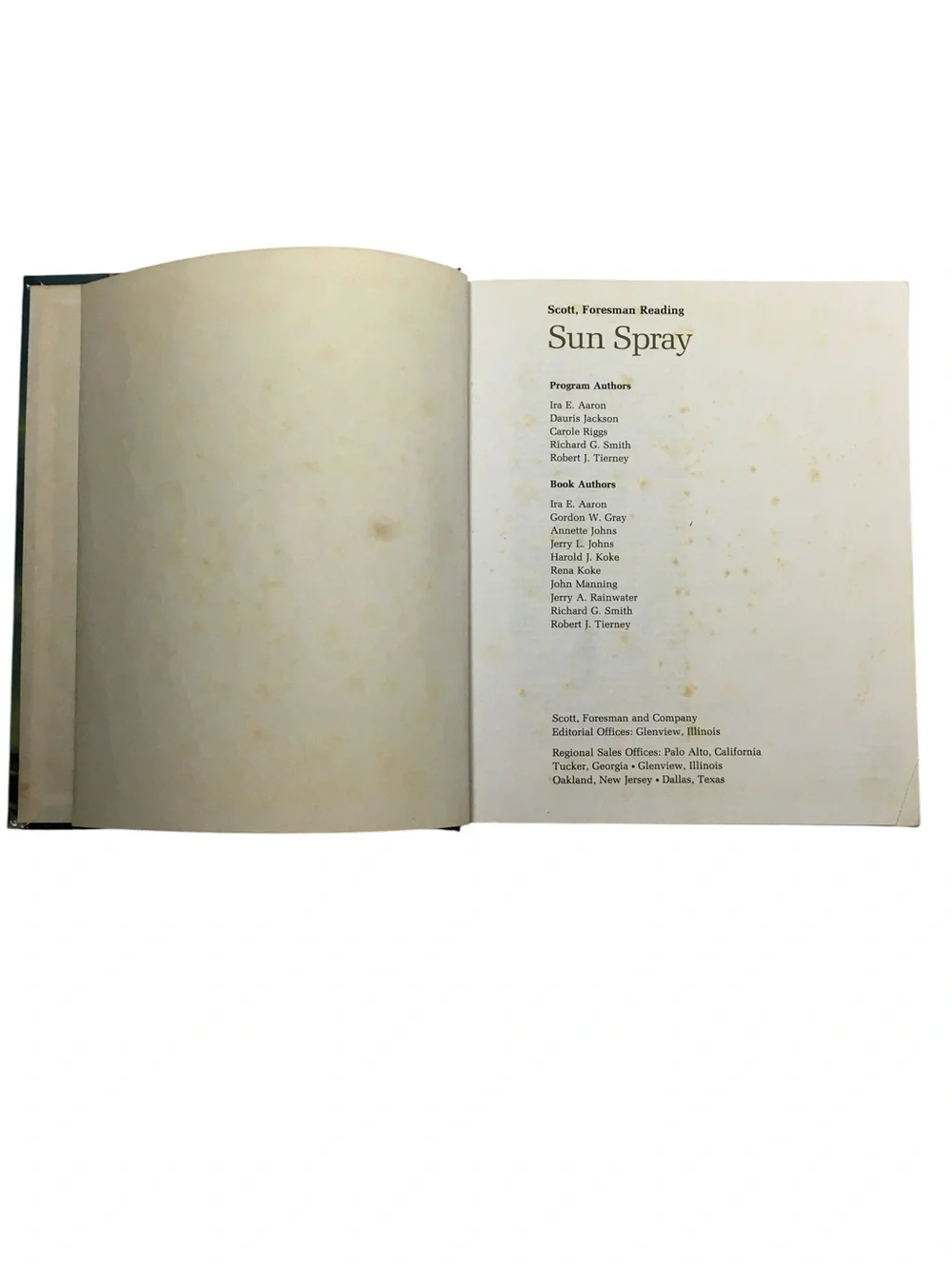 Vintage 1982 Sun Spray Level 12  Scott Foresman Reading Student Textbook Book